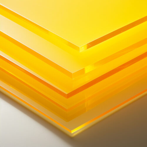 Láminas de acrílico amarillo