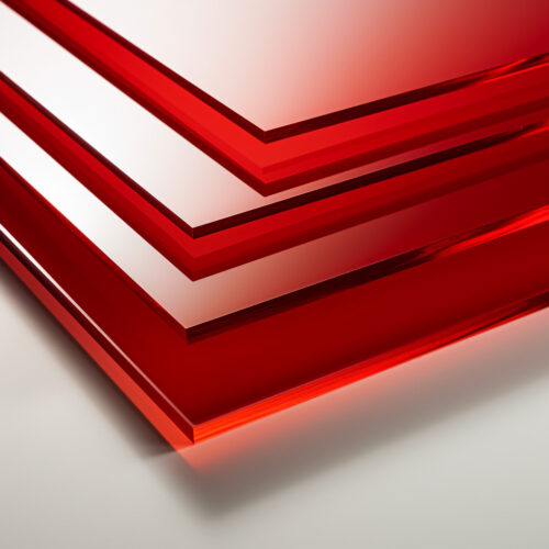 Láminas de acrílico rojo