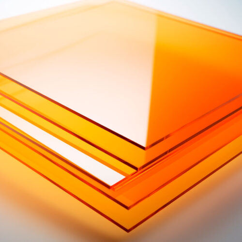 Planchas de Acrílico Translúcido Naranja